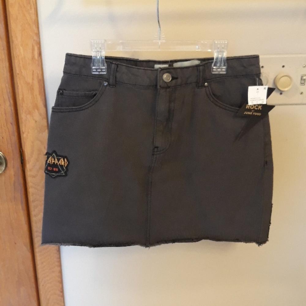 Super funky gray denim skirt